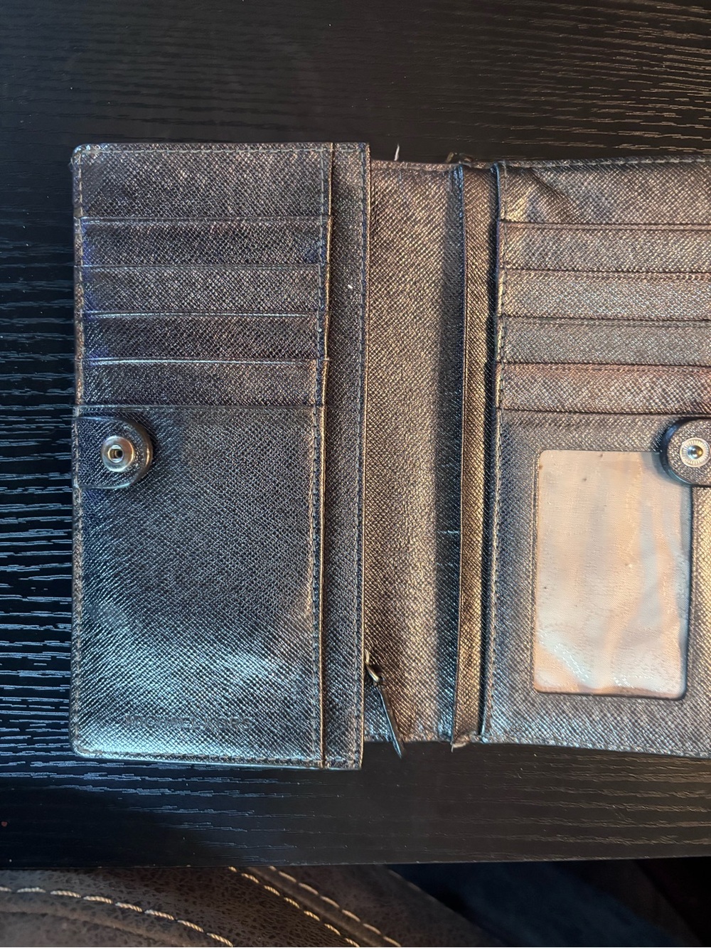 Michael Kors Collection Metallic silver Snap Wallet